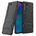 Armor Series Huawei P30 Pro Hybrid Cover med Stand - Sort