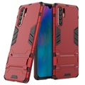 Armor Series Huawei P30 Pro Hybrid Cover med Stand - Rød