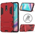 Armor Series OnePlus 6T Hybrid Cover med Stand - Rød