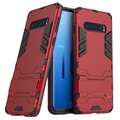Armor Series Samsung Galaxy S10 Hybrid Cover med Stand - Rød