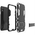 iPhone XR Armor Series Hybrid Cover med Stand - Sort