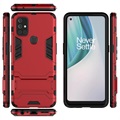Armor Series OnePlus Nord N10 5G Hybrid Cover med Stand - Rød
