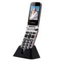 Artfone C10 Fliptelefon til Ældre - Dobbelt-SIM, SOS - Rød