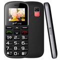 Artfone CS182 Mobiltelefon til Ældre - Dual SIM, SOS - Sort
