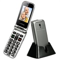 Artfone G3 Fliptelefon til Ældre - 3G, Dobbelt-SIM, SOS - Grå