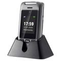 Artfone G6 Fliptelefon til Ældre - 3G, Dobbelt-skærm, SOS - Grå