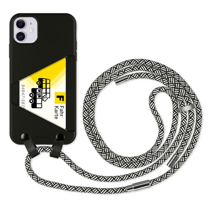 Artwizz iPhone 11 TPU Cover med Strap - Sort / Zebra