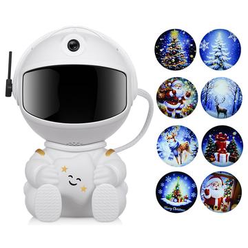 Astronaut-krammestjerne-juleprojektorlampe - USB-drevet