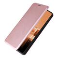 Asus Zenfone 11 Ultra Flip Cover - Karbonfiber - Rødguld