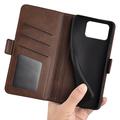 Asus Zenfone 12 Ultra pungetui med magnetisk lukning - kalvetekstur - brun