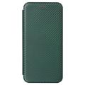 Asus Zenfone 9 Flip Cover - Karbonfiber - Grøn