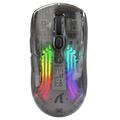 Attack Shark X2 gennemsigtig trådløs mus m. RGB - sort