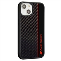 iPhone 14 Audi Carbon Fiber Stripe Cover - Sort