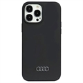 iPhone 13 Pro Max Audi Metal Logo Silikone Cover - Sort