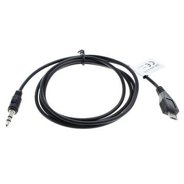 OTB microUSB / 3.5mm Audio Adapter - 1m - Sort