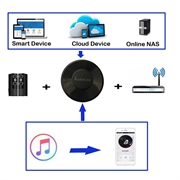 AudioCast M5 WiFi-adapter til højttalere - AirPlay, DLNA, Spotify - Sort