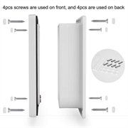 Auto-Lock netdør til kæledyr med 4-vejs låsesystem til katte og små hunde - L - Hvid