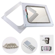 Auto-Lock netdør til kæledyr med 4-vejs låsesystem til katte og små hunde - S - Hvid