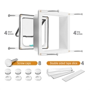 Auto-Lock netdør til kæledyr med 4-vejs låsesystem til katte og små hunde - S - Hvid