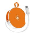 B-31 15W trådløs oplader med udtrækkeligt USB-C-kabel - orange