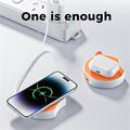 B-31 15W trådløs oplader med udtrækkeligt USB-C-kabel - orange