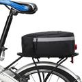 B-SOUL cykel MTB landevejscykeltaske reflekterende bagstativ bagbagagetaske til cykelopbevaringstaske med sikkerhedsbaglygte - Sort