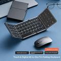 B089 ST Ultratyndt Bluetooth-tastatur med tre folde og smart trackpad - Sort
