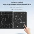 B089 ST Ultratyndt Bluetooth-tastatur med tre folde og smart trackpad - Sort