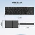 B089 ST Ultratyndt Bluetooth-tastatur med tre folde og smart trackpad - Sort