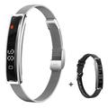 B3 Smart Armbånd / Fitness Tracker m. to remme - Sølv