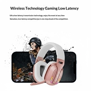 B500 Trådløse over-ear-hovedtelefoner med RGB-lys - rosaguld