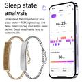 B6 Luksusarmbånd til kvinder med smartfunktioner / fitness-tracker - sølv