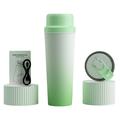 BDL-009 2-i-1 trådløs, bærbar saftpresser/blender - 650ml - Gradient grøn