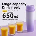 BDL-009 2-i-1 trådløs, bærbar saftpresser/blender - 650ml - Gradient lilla