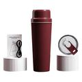 BDL-009 2-i-1 trådløs, bærbar saftpresser/blender - 650ml - vinrød