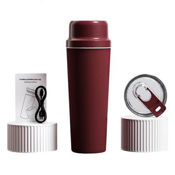 BDL-009 2-i-1 trådløs, bærbar saftpresser/blender - 650ml - vinrød