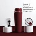 BDL-009 2-i-1 trådløs, bærbar saftpresser/blender - 650ml - vinrød