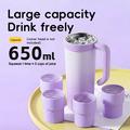 BDL-009PRO 2-i-1 trådløs saftpresser/blender med håndtag - 650ml - lilla