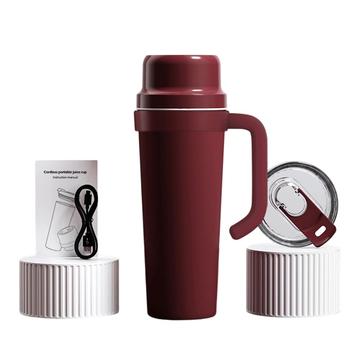 BDL-009PRO 2-i-1 trådløs saftpresser/blender med håndtag - 650ml - vinrød