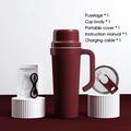BDL-009PRO 2-i-1 trådløs saftpresser/blender med håndtag - 650ml - vinrød