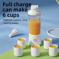 BDL-010PRO 2-i-1 genopladelig saftpresser/vandflaske - 450ml - hvid