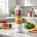 BDL-010PRO 2-i-1 genopladelig saftpresser/vandflaske - 450ml - hvid