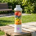 BDL-010PRO 2-i-1 genopladelig saftpresser/vandflaske - 450ml - hvid