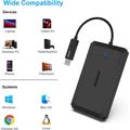 BENFEI 2.5" SATA SSD-drevhus - USB-C/USB-A, understøtter UASP og SATA III - Sort
