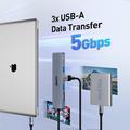 BENFEI 7-i-1 USB-C-adapterhub - 4K HDMI 60Hz, 100W PD, 3x USB-A, SD- og microSD-kortlæser