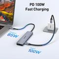 BENFEI 7-i-1 USB-C-adapterhub - 4K HDMI 60Hz, 100W PD, 3x USB-A, SD- og microSD-kortlæser