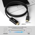 BENFEI DisplayPort/HDMI-kabel - 4K 30Hz - 1.8m - sort