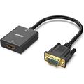 BENFEI HDMI/VGA-adapter - 3.5mm-stik, Full HD 1080p - Sort