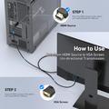 BENFEI HDMI/VGA-kabel - 1.8m - sort
