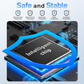 BENFEI SSD-drevhus 2.5" SATA SSD med USB-C, USB-A og UASP SATA III-understøttelse - sort